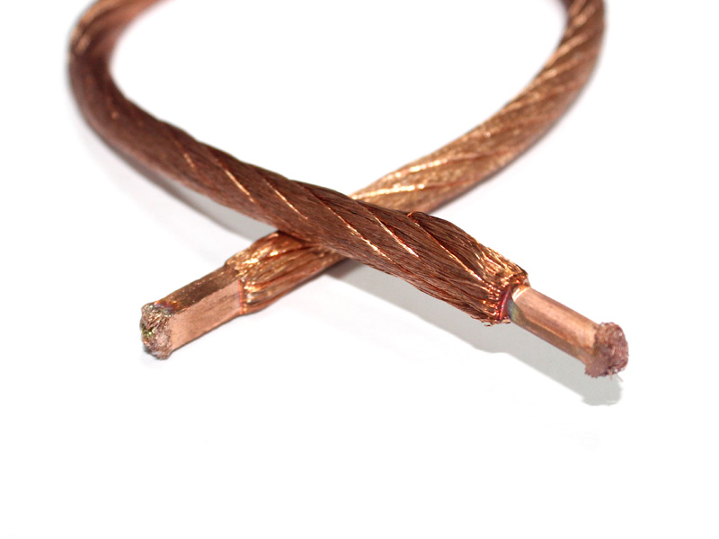 6平方編織銅線壓方和壓圓整形